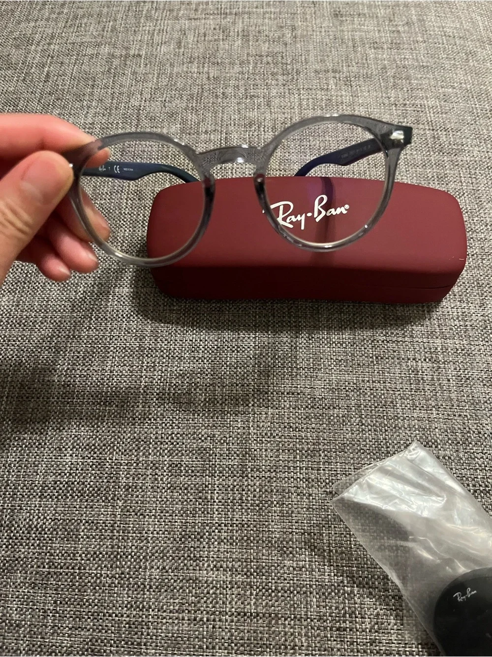 Ray-Ban RJ9064S Kids Clear Gray Round Eyeglasses/Sunglasses lens 44-19